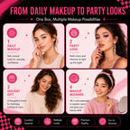 Makeup Set Box, Assorted Makeup & Cosmetics Gift Box Worth $140, Beauty Set with Eyeshadow Palettes, Face Makeup