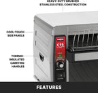 Heavy-Duty Conveyor Toaster with 450 Slices per Hour