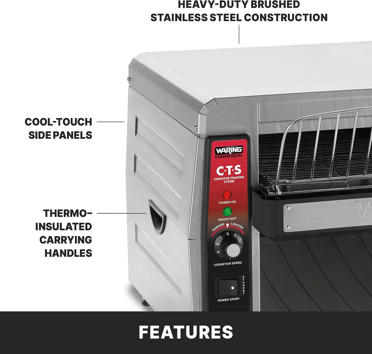 Heavy-Duty Conveyor Toaster with 450 Slices per Hour
