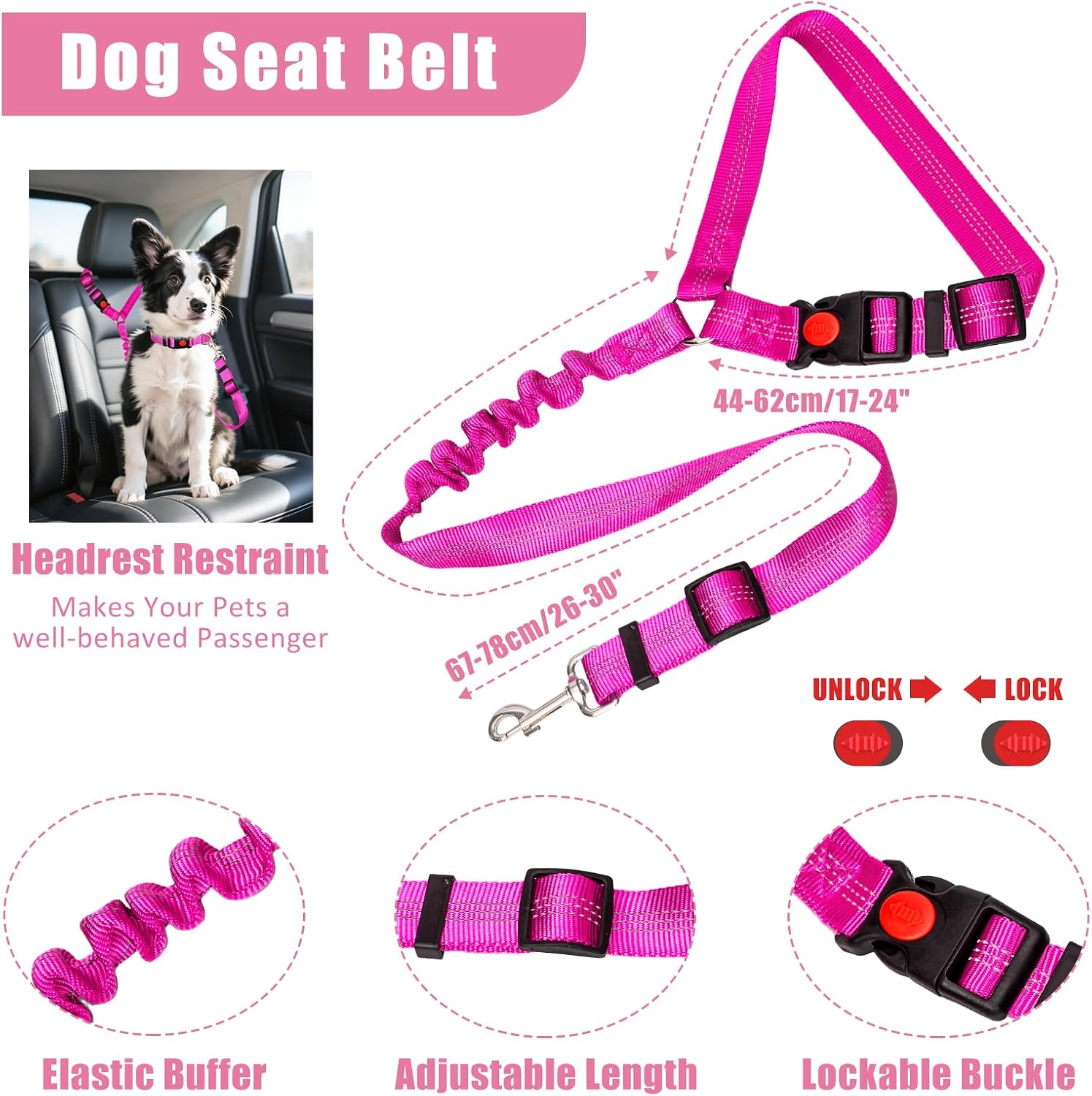 No Pull Dog Harness Adjustable Collar & Leash Set - Dog Halter Harnesses Collapsible Bowls & Poop Bag Dispenser