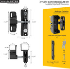 Self Closing Gate Hinges and Key Lockable 2 Sided Gate Latch Gate Hardware Kit,Two Sided Self Locking Gate Latch and