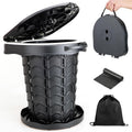 Portable camping Toilet, Foldable and Height Adjustable, Load Capacity 400lbs, with Carrying Handle, Perfect for