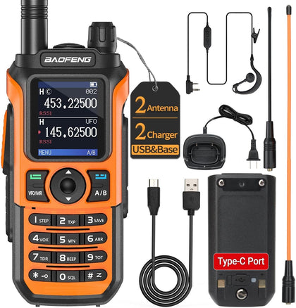 Radio Ham Radio Handheld Dual Band Long Range Two Way Radio for Adults UV-21R Rechargeable Walkie Talkies with