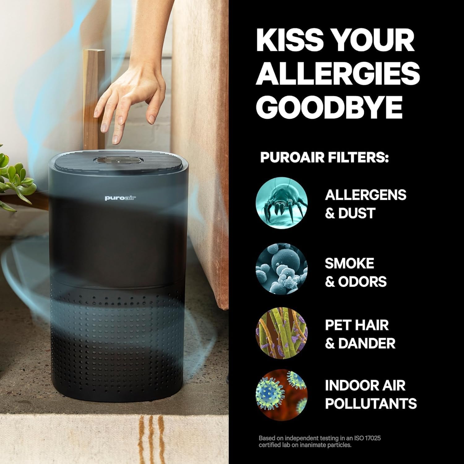 240 HEPA Air Purifiers for Home Pets Air Cleaner up to 1,000 Ft² - HEPA Filter + CarbonTech up to 500X Stronger