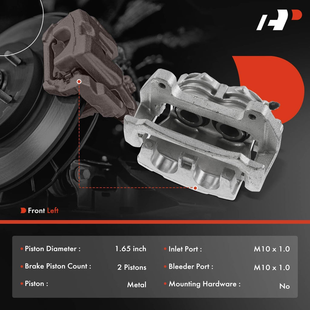 A-Premium Front Left Brake Caliper with Bracket Compatible with Pontiac
