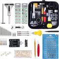 Watch Repair Kit 342pcs Professional Watch Battery Replacement Tool Watch Band Link Remover Spring Bar Tool Kit with