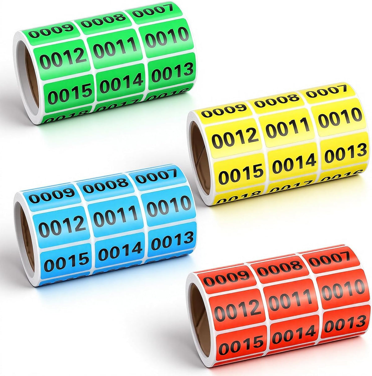 4 Rolls Inventory Numbered Stickers 1-1000, 30x20mm Inventory Stickers Consecutively Number Labels Self-Adhesive