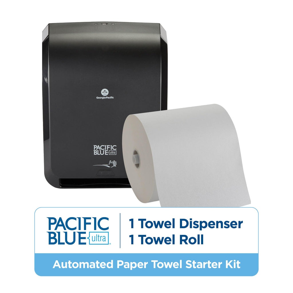 Pacific Blue Ultra 8" High-Capacity Automated Touchless Paper Towel Dispenser Starter Kit by GP PRO
