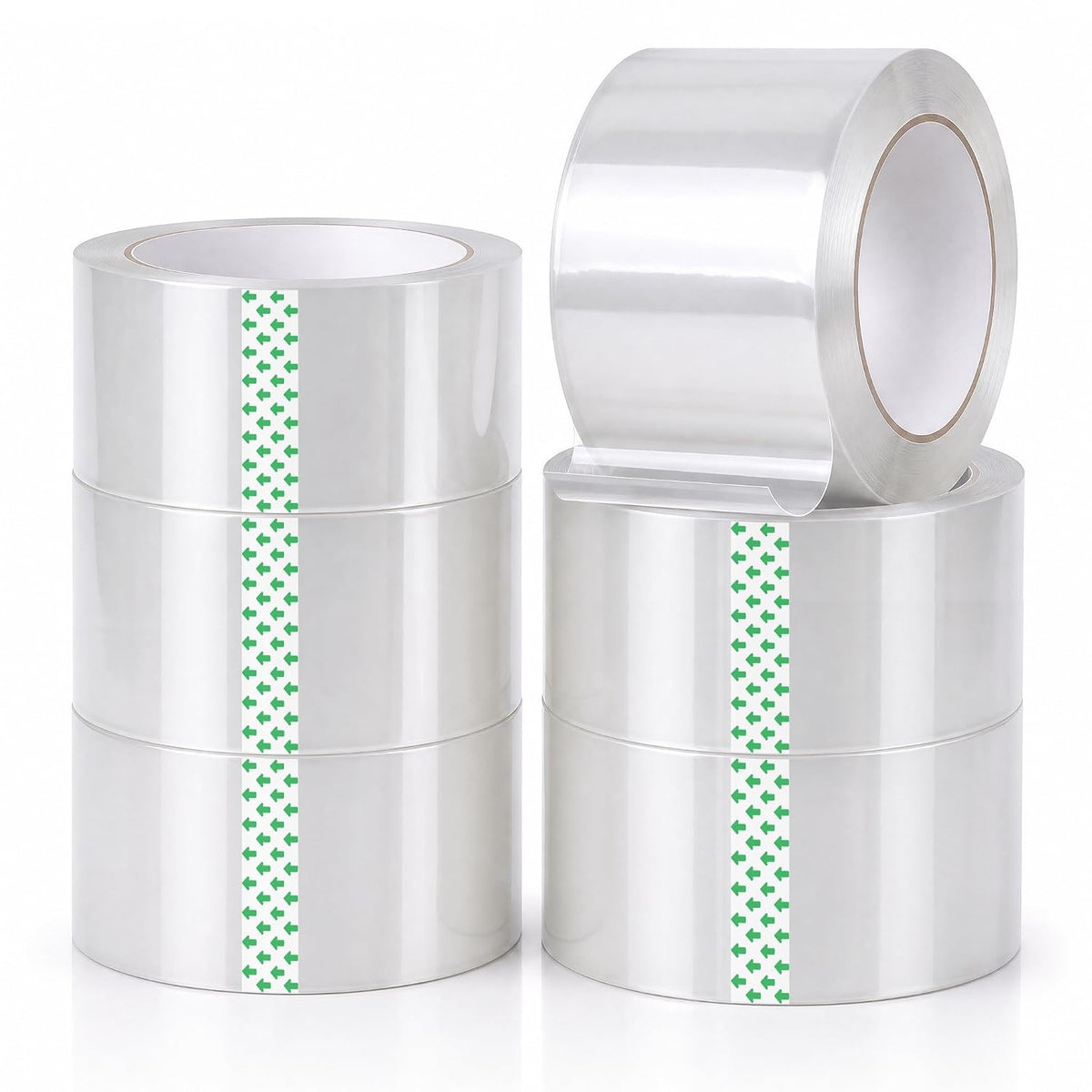 Heavy Duty Packing Tape 6 Rolls, 3 Inch Wide 2.0 Mil 110 Yards