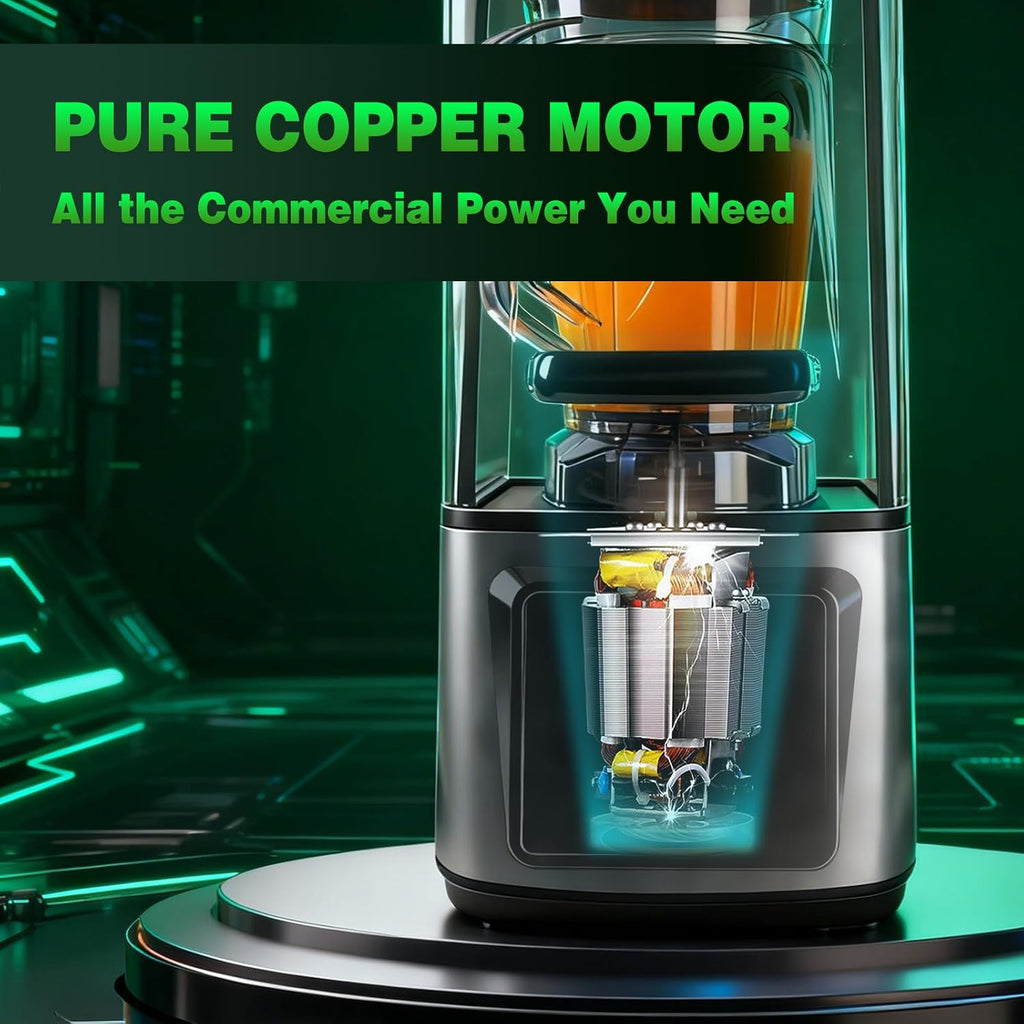 2200W Commercial Blender with Sound Enclosure, 135 oz Large Capacity