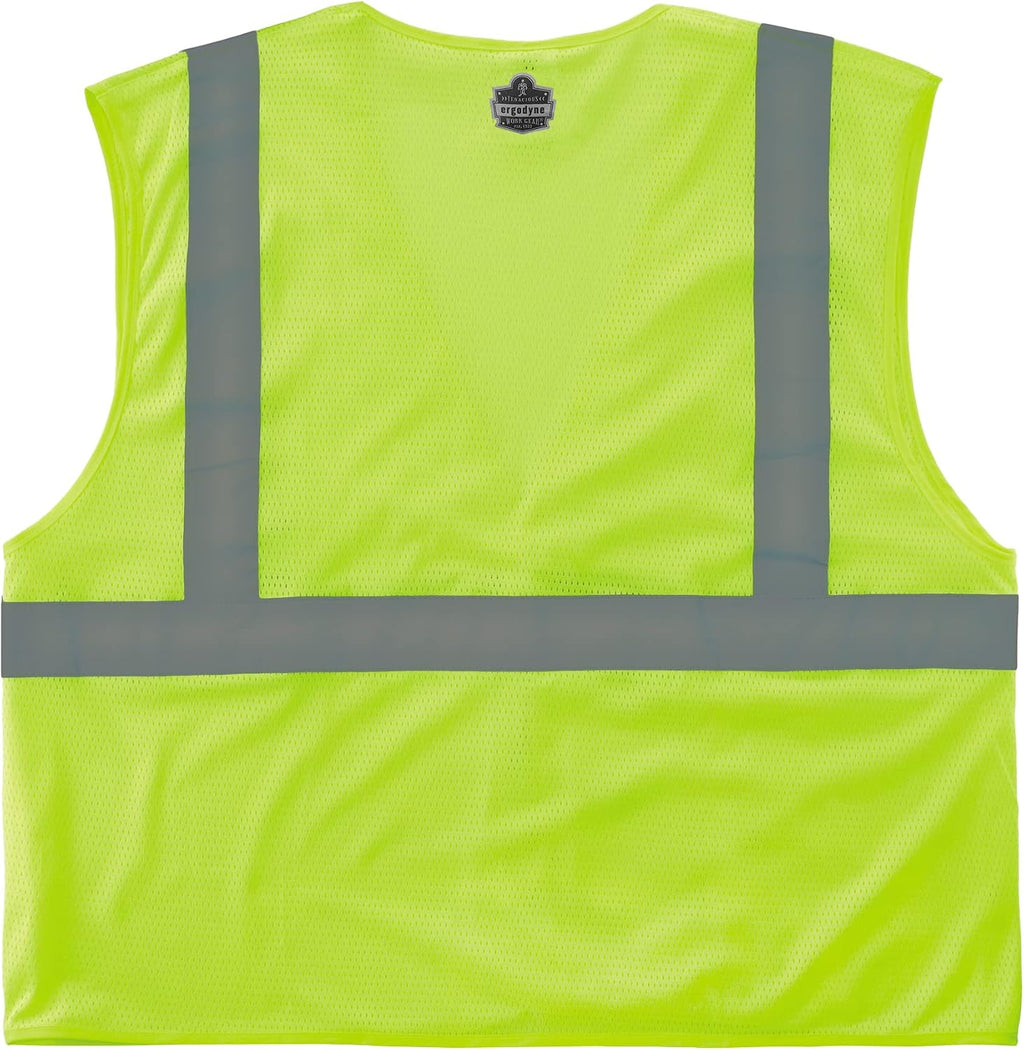 GloWear Economy High Visibility Reflective Safety Vest, Hook & Loop Closure