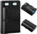 LP-E6 LP-E6N Battery(2-Pack) and Dual USB Charger | Compatible with Canon EOS 5D Mark II III IV, 5DS, 5DS R, 6D, 6D
