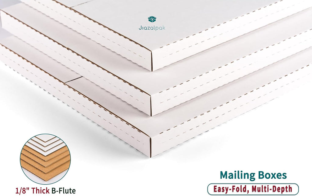 9x6x1 Inch Shipping Boxes for DVDs, CDs, Books Mailing, 25 Pack