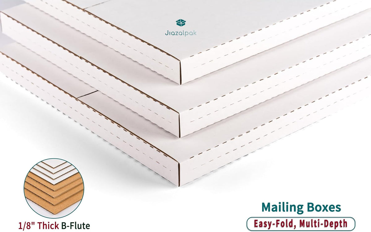 9x6x1 Inch Shipping Boxes for DVDs, CDs, Books Mailing, 25 Pack