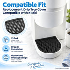 2-Pack Drip Tray Covers Compatible with Keurig K-Mini, Black