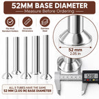 5-Size Sausage Stuffer Tubes, Stainless Steel, 52mm Base