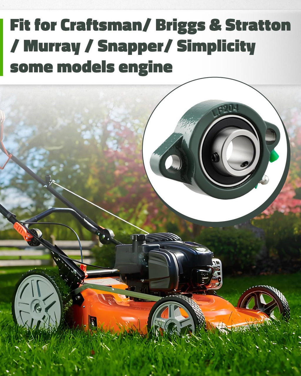 Hulyxayfave Bearing Flange 3/4 Fits for Briggs & Stratton Craftsman Murray Snapper Simplicity Some Models