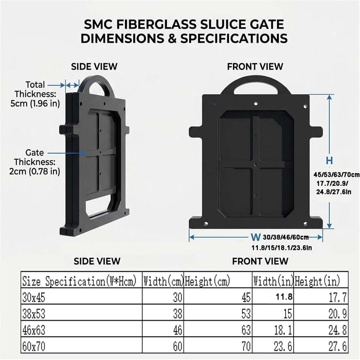 Fiberglass Irrigation Slide Gate,Water Control Valve