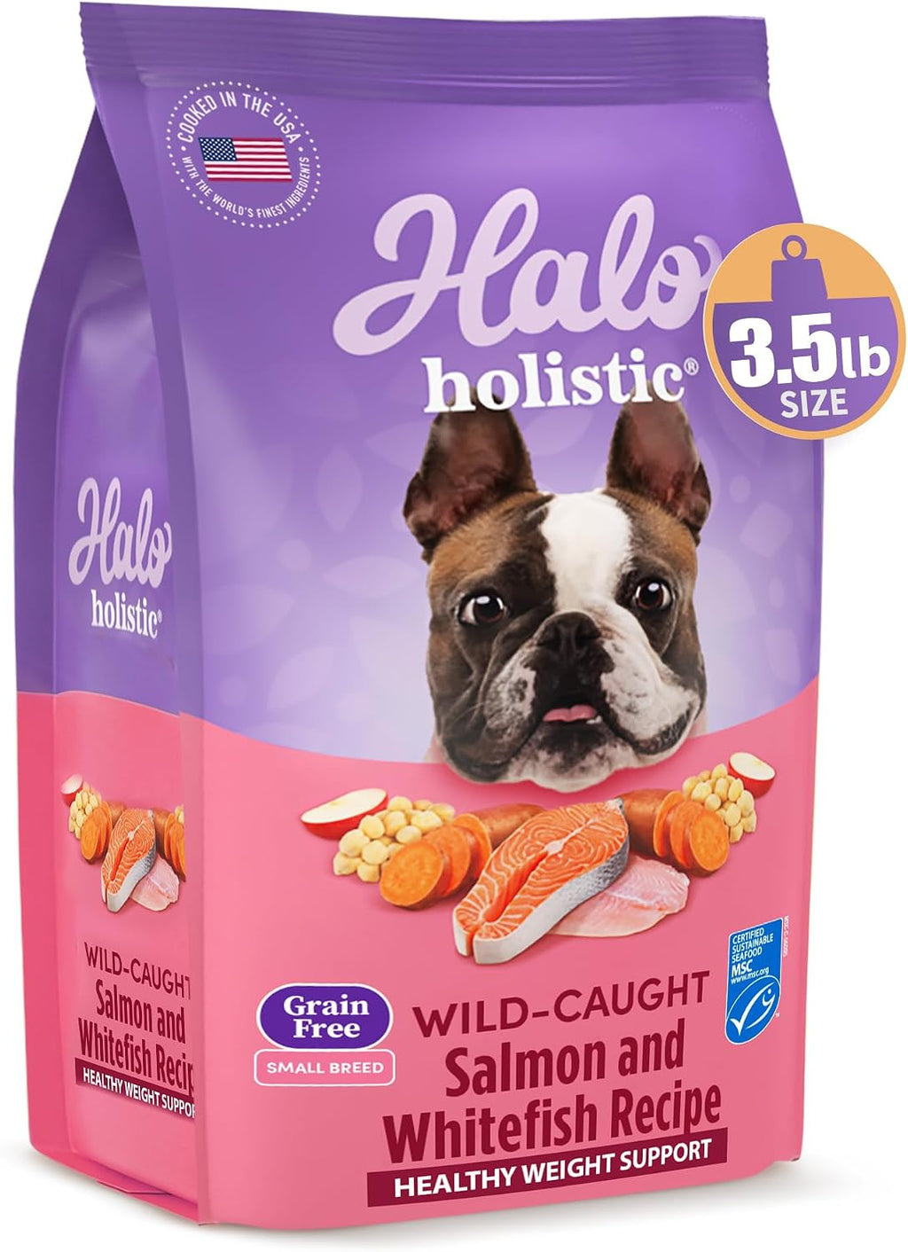 Holistic Small Breed Dog Food, Wild-Caught Salmon & Whitefish, 3.5 lb
