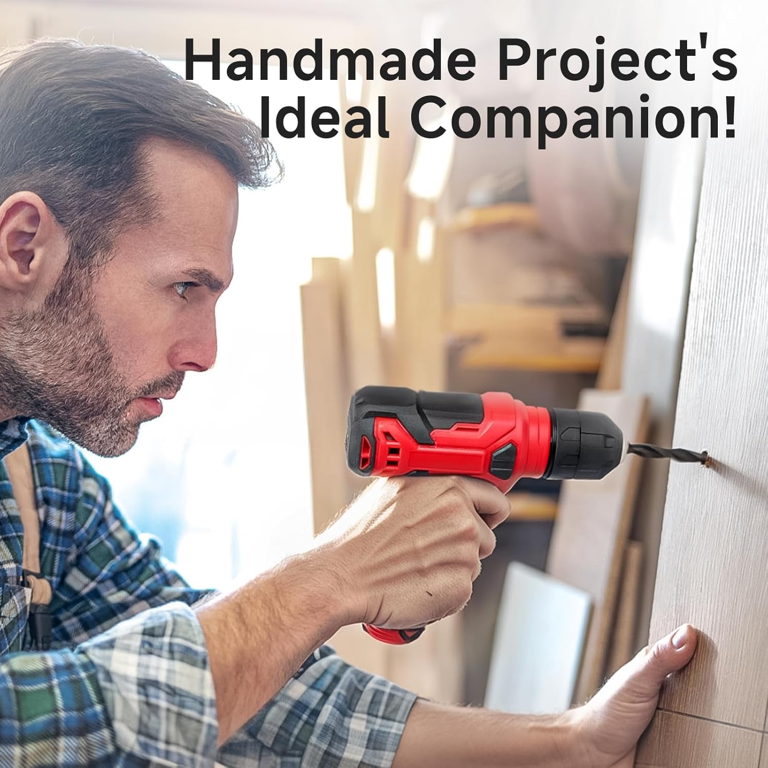 Tool Set - 8V Cordless Drill Set, 132 Piece Home Tool Set With Hand Drill, Tool Kit for Women & Men, Perfect for