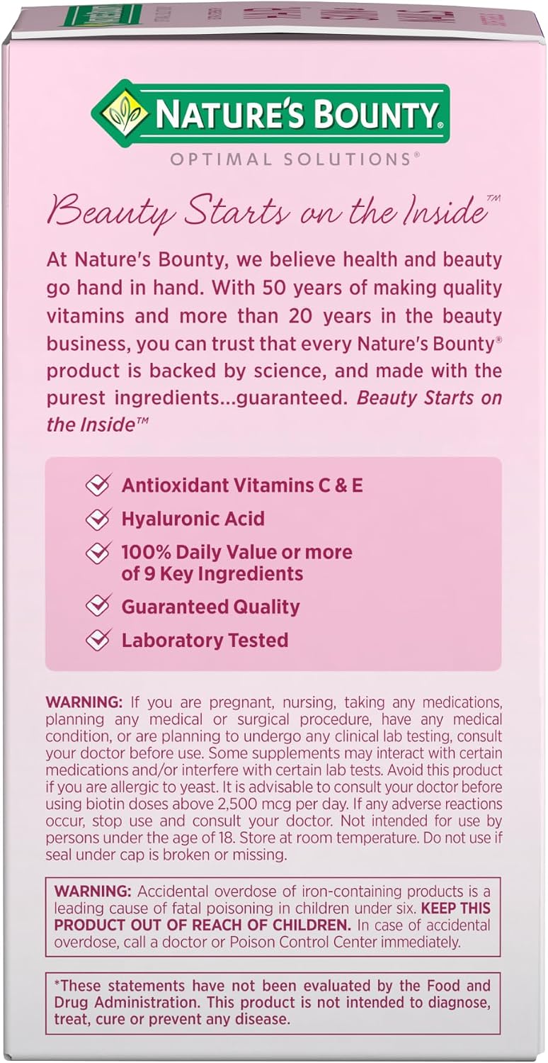 Advanced Hair, Skin & Nails, Argan-Infused Vitamin Supplement with Biotin and Hyaluronic Acid, 150 Rapid Release