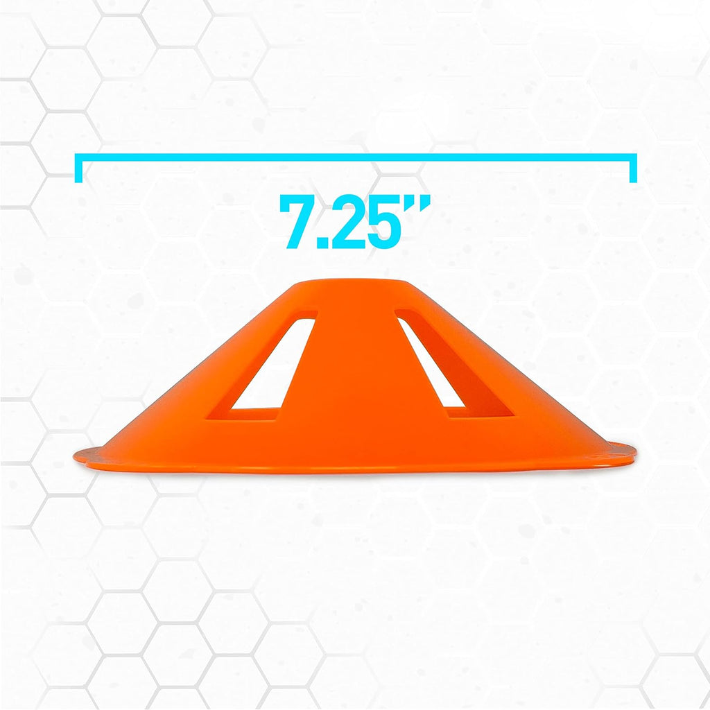 Franklin Orange Marker Discs - 4 Pack | Collapsible Safety Design, Stackable Storage, Multi-Sport Marker Drills