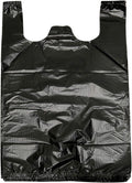 100 pcs Black Trash Bags with Handles - 14x22 Super Thick 1.8mil Plastic Rubbish Bags for Office, Picnic, Kitchen
