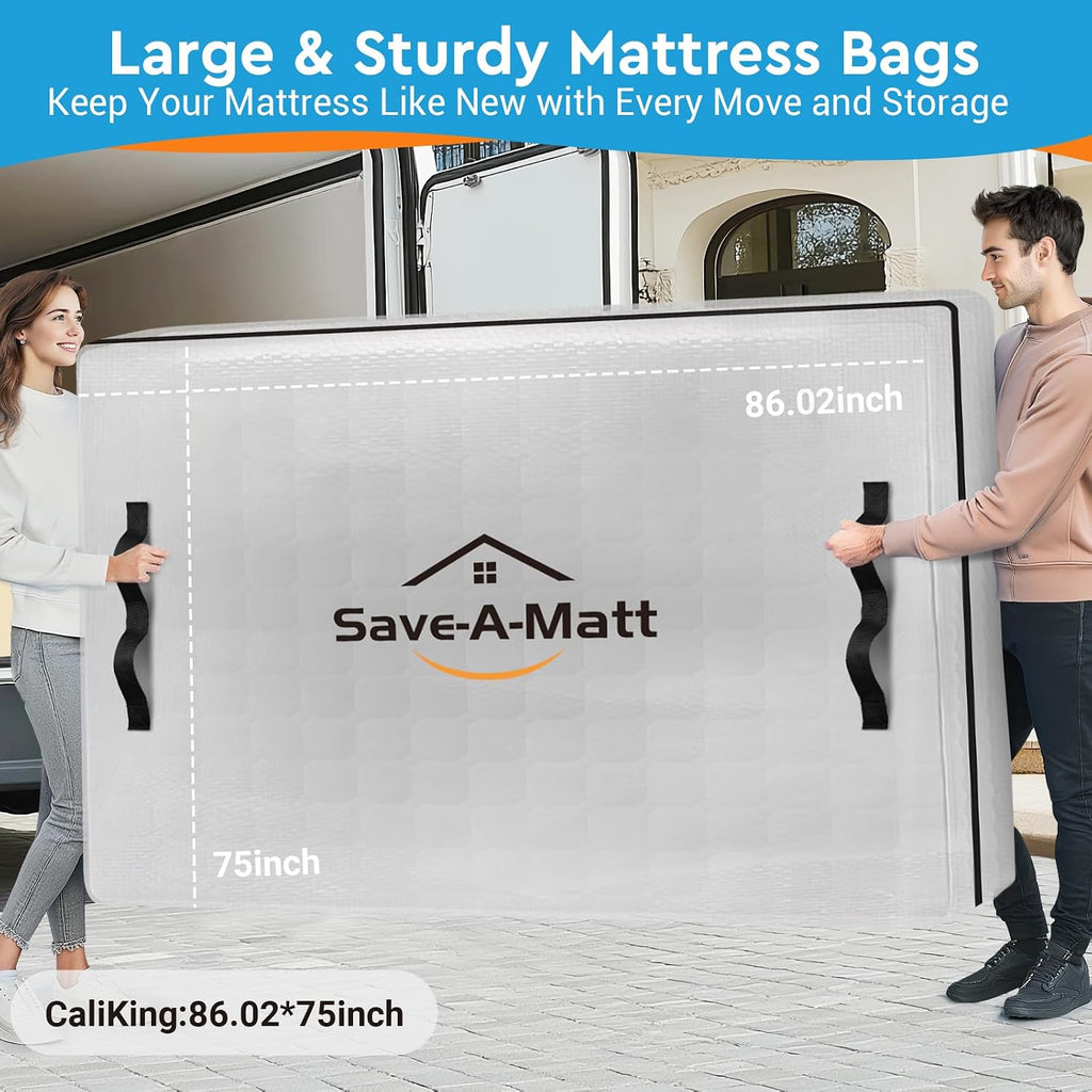 Cali-King Mattress Bag for Moving Storage