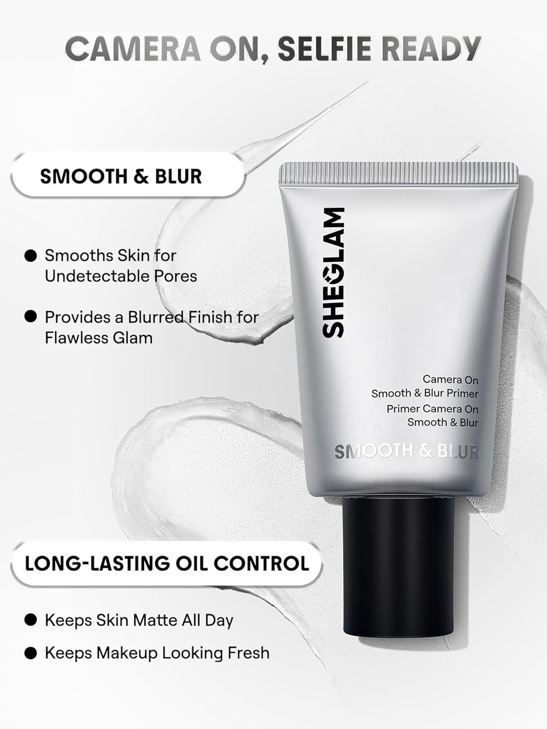 Camera On Smooth & Blur Primer Mattifying Makeup Base Primer for Smoothing Skin