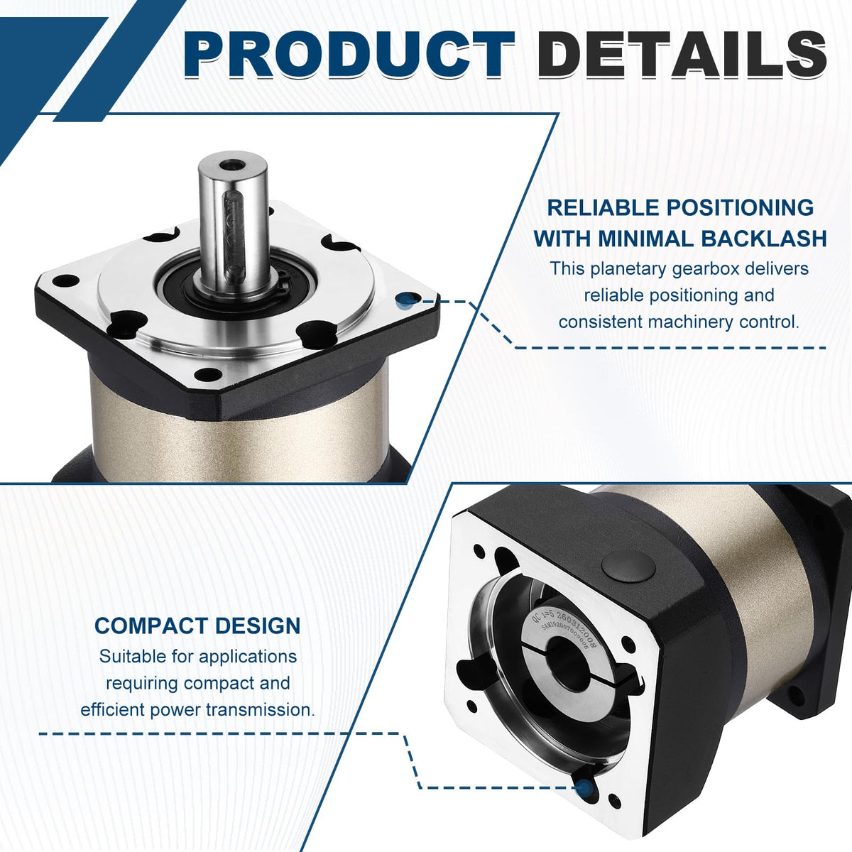 DTGN Planetary Gearbox Speed Reducer Ratio 5:1 Backlash 12 Arc‑min