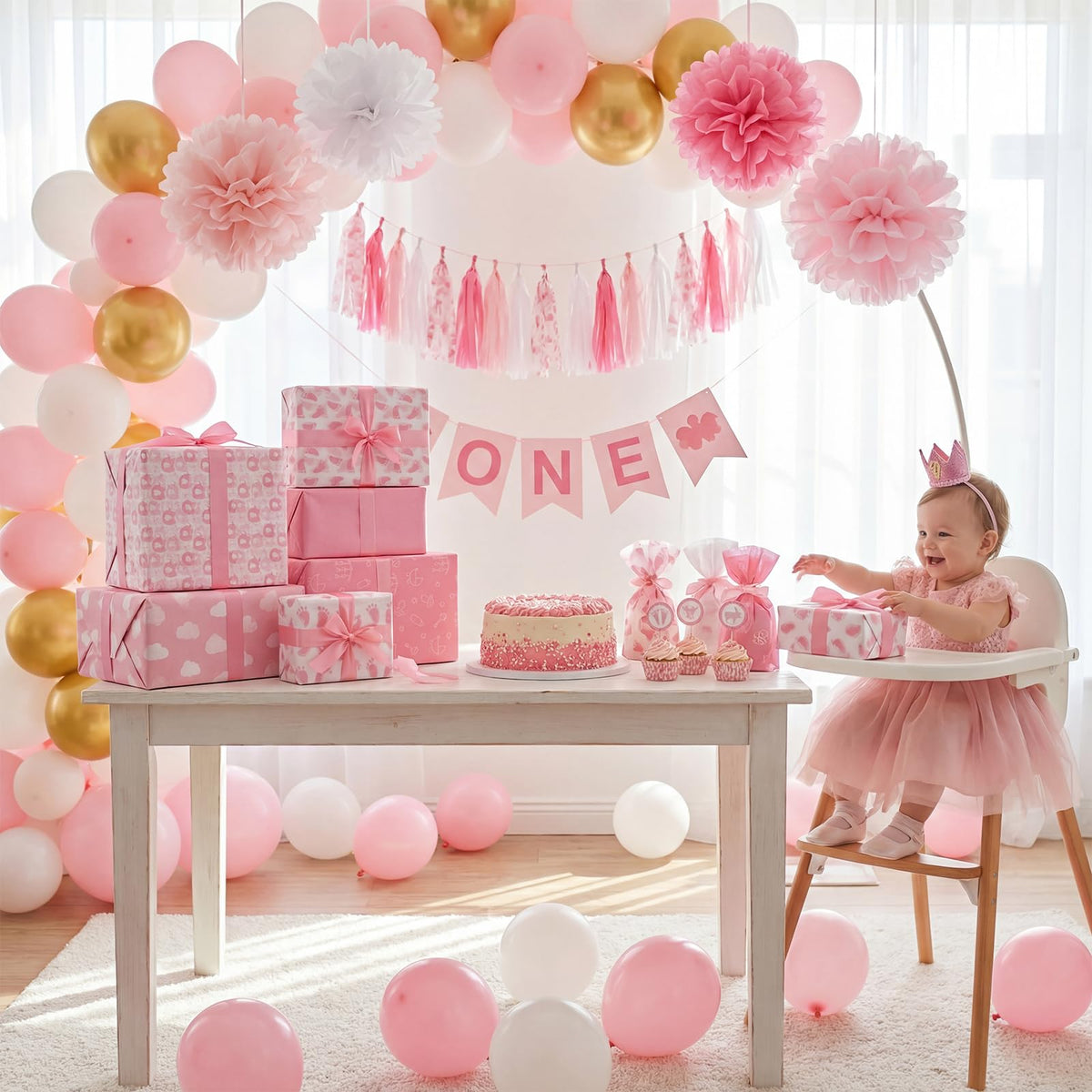 120 Sheets Pink Tissue Paper Bulk 20 x 14 Inch