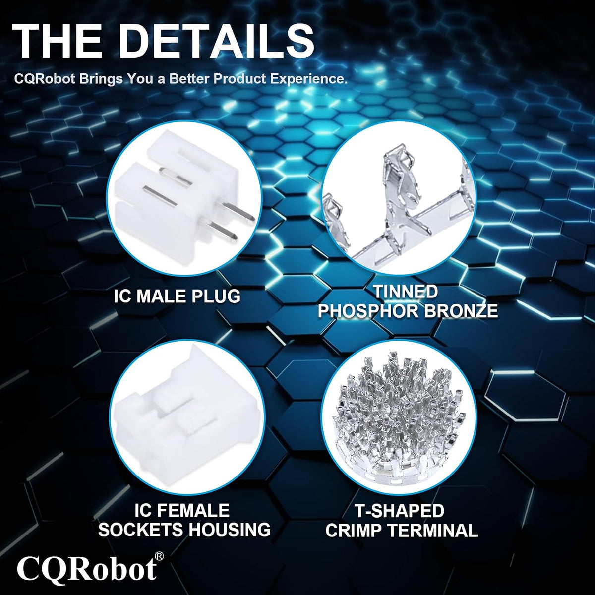 CQRobot JST PH 2.0mm Pitch 2-Pin Electronic Computer Connector Adapter