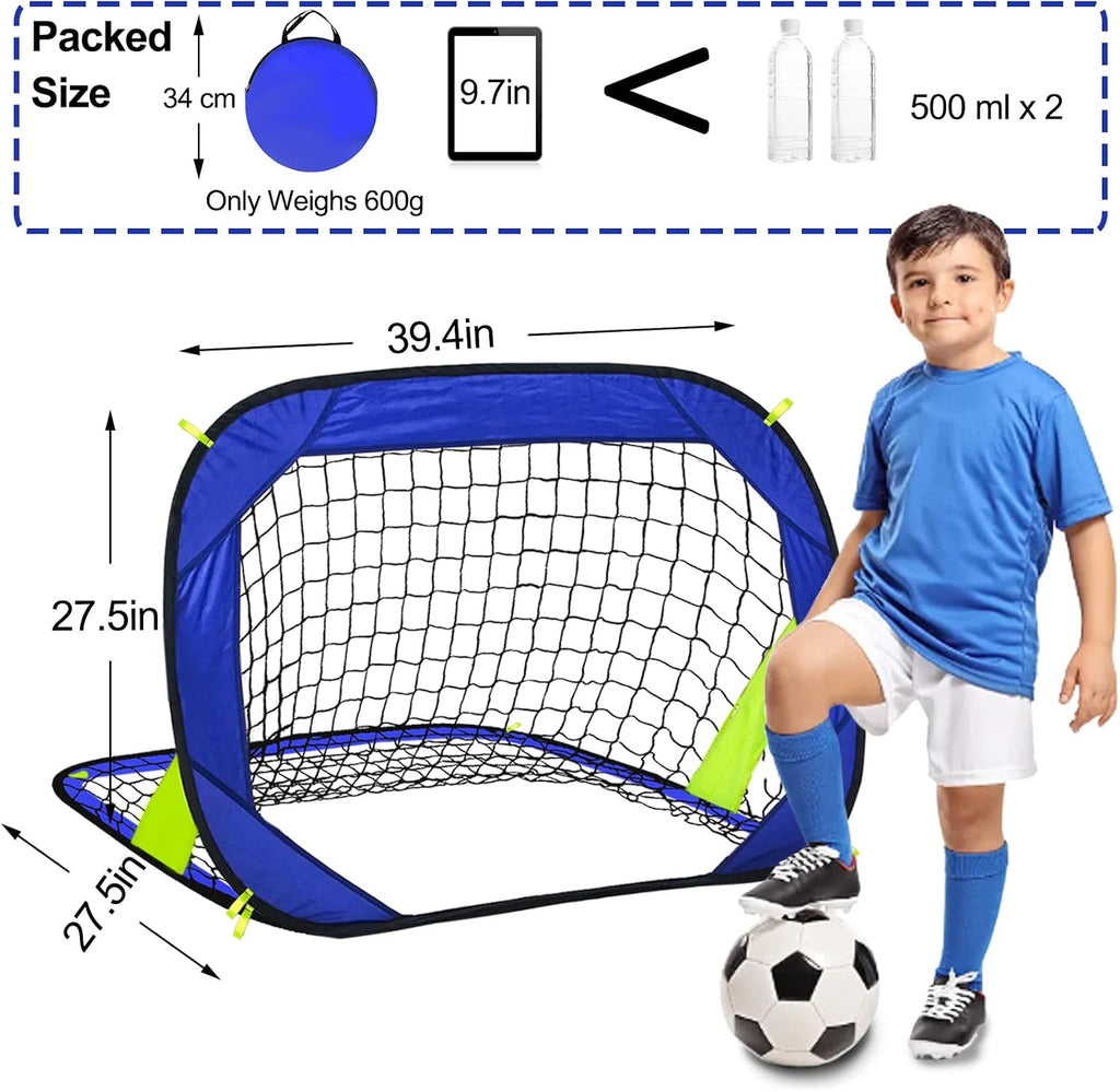 Pop Up Soccer Goals Nets for Backyard Beach Soccer Training Net Mini Portable Foldable Lightweight Indoor + Outdoor