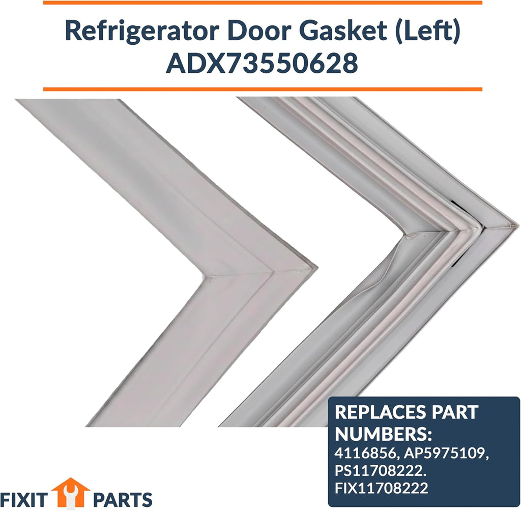 US-Based Supplier – Orginal ADX73550628 Refrigerator Fresh Door Gasket Left Replacement – Compatible with Select LG Refrigerators – Replaces 4116856, AP5975109, PS11708222 – Approx. 40" x 17"