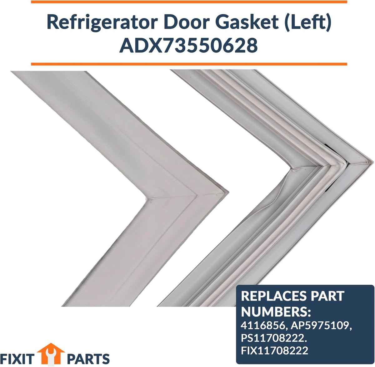 US-Based Supplier – Orginal ADX73550628 Refrigerator Fresh Door Gasket Left Replacement – Compatible with Select LG Refrigerators – Replaces 4116856, AP5975109, PS11708222 – Approx. 40" x 17"