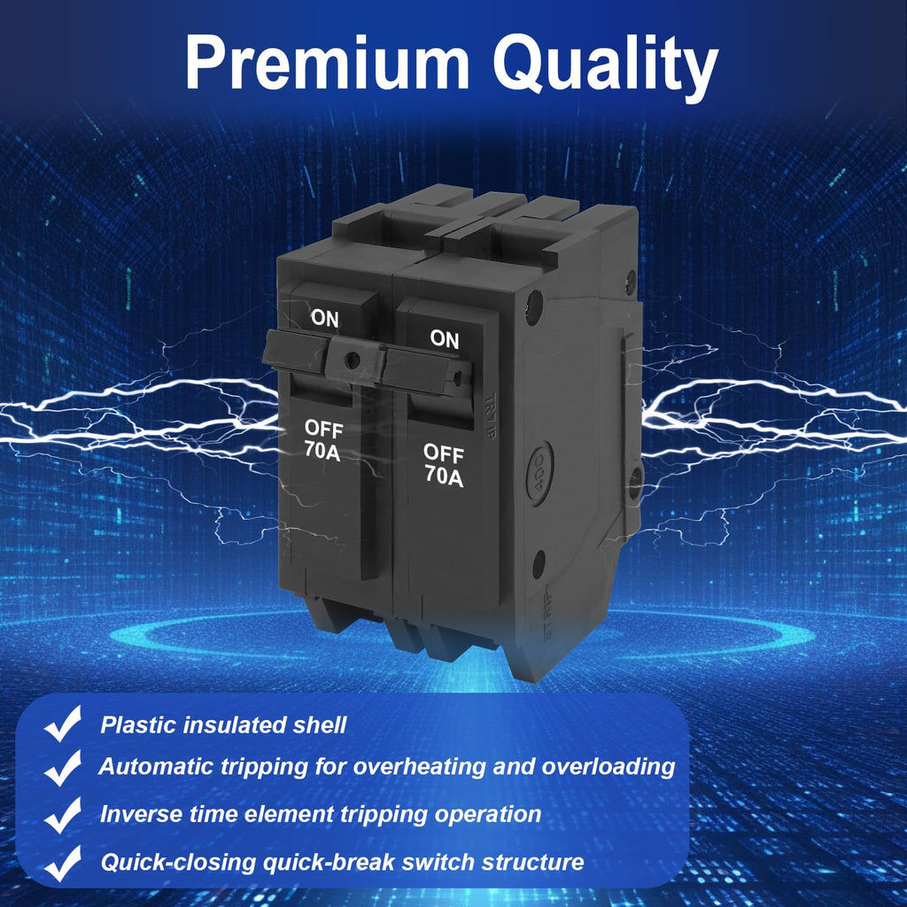 THQL2170 70 Amp 2-Pole Circuit Breaker, 10kAIC, 120/240V