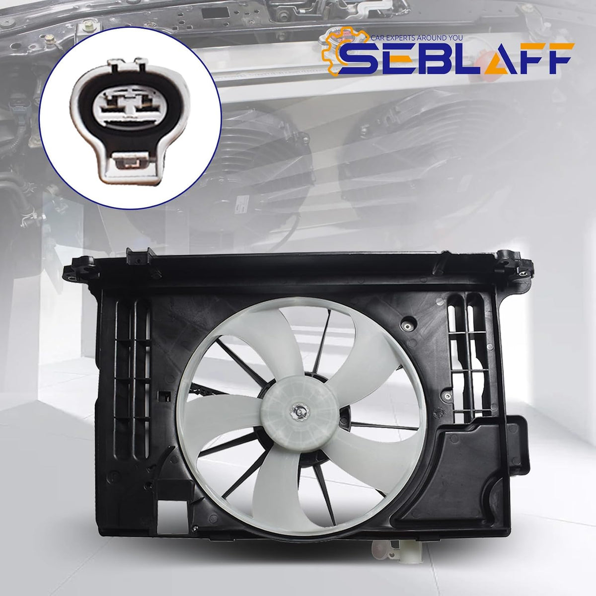 Radiator Cooling Fan 12V Black Replacement for Corolla 2014-2019