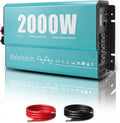 2000W Pure Sine Wave Inverter 12V DC to 110V AC Full Protection | 4000W Surge, Dual AC + Hardwire Terminal, 30W USB-C