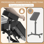 Tattoo Chair for Client, Spa Bed Adjustable Armrests Split Legs