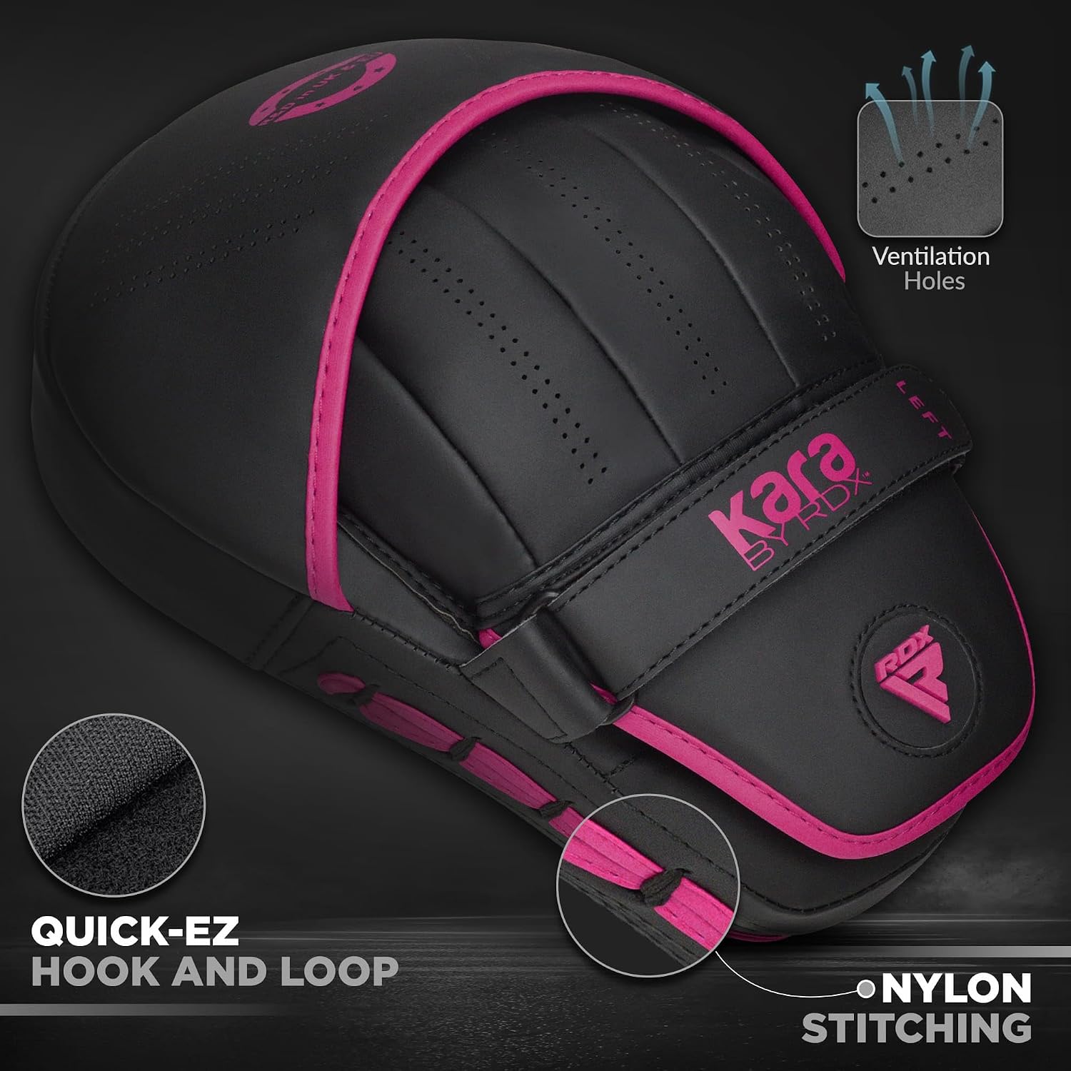 Boxing Pads and Bag Gloves Set, Maya Hide Leather Kara Hook and Jab Training Pads, Curved Focus Mitts for MMA, Muay