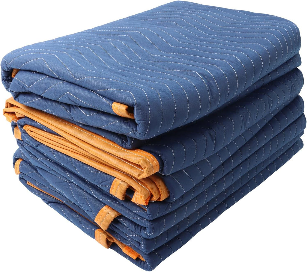 4 Pack 80 x 72 Inch Heavy Duty Moving Blankets 4.4 Lb