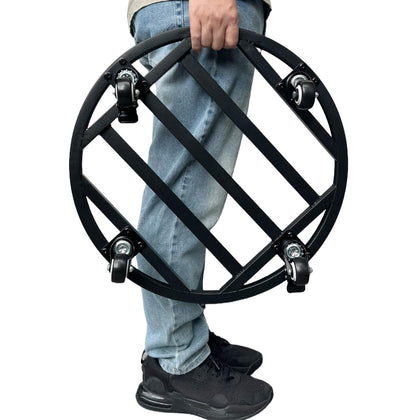 20 Inch Metal Plant Caddy with Wheels Heavy Duty,Large Rolling Plant Stand Indoor Outdoor Use,Round Plant Dolly with