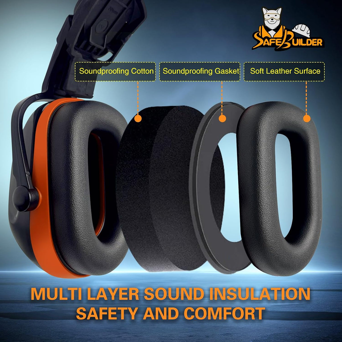 30dB Ear Muffs Hard Hats Type Safety Earmuffs For Safety Helmet Hearing Protection Earmuffs ANSI S3.19