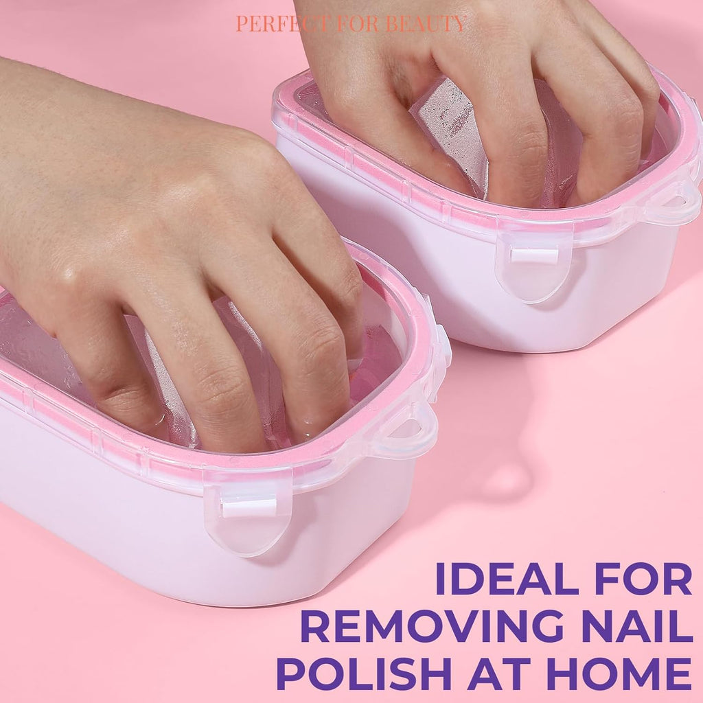 10Pcs Soak Off Bowl Nail Soaking Bowl Kit 2 Nail Soaking Bowl Acetone Proof Soak Off Gel Polish Remover Bowl