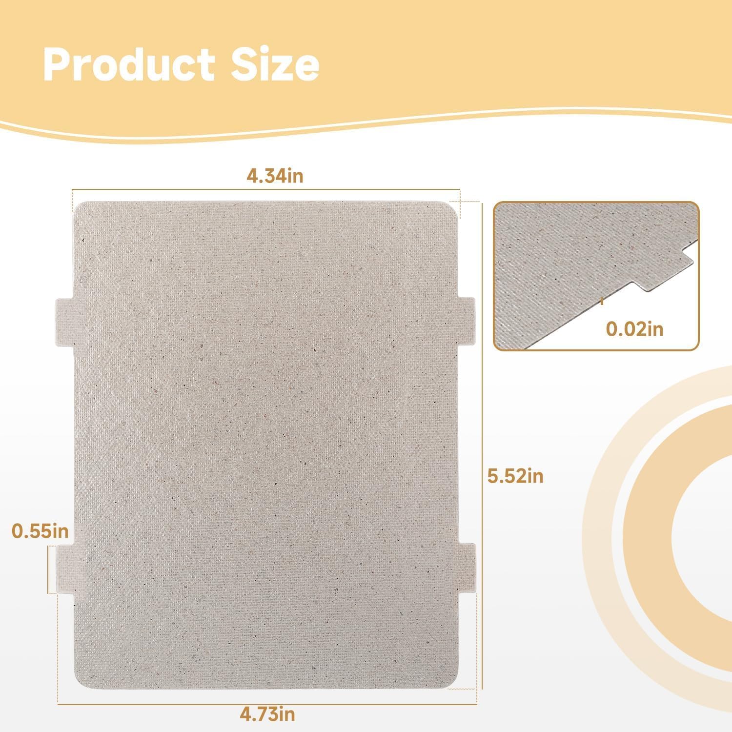 Microwave Waveguide Cover Mica Sheet Compatible with Frigidaire FFMV1846VSA FGBM19WNVFA FMOS184LBFA GMOS1962AFA