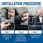 Car Air Freshener, Three Adjustable Modes Intelligent Car Aroma Diffuser, Rechargeable Car Aroma Diffuser, Black