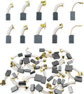 80Pcs Electric Motor Carbon Brushes Set, 10 Different Models