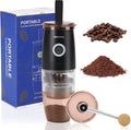 Portable Burr Coffee Grinder, Electric/Manual 2-in-1 Cafe Bean Grind Mill, USB Rechargable Mini Electric Coffee