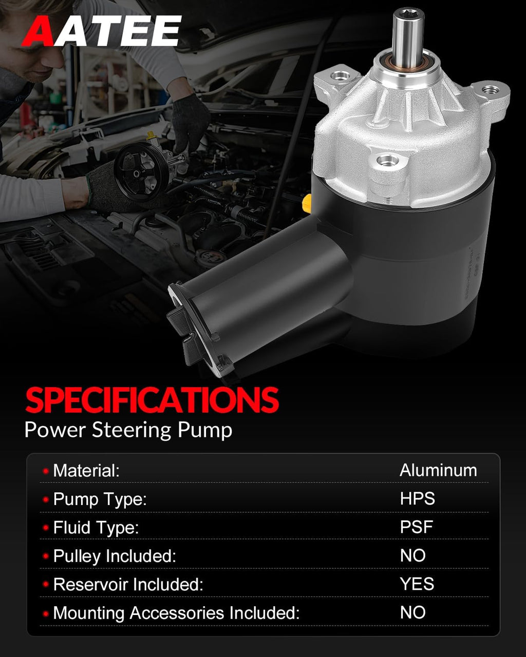 AATEE Power Steering Pump & Pulley Reservoir for:-Ford Explorer 1995-2000