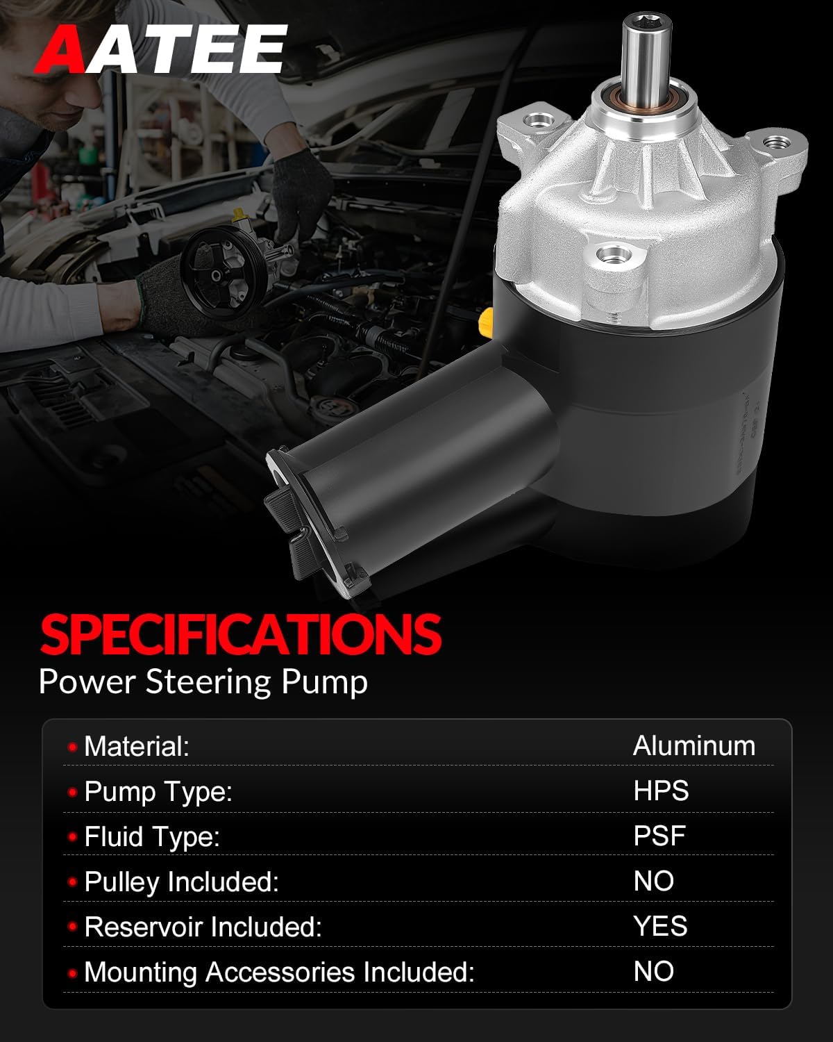 AATEE Power Steering Pump & Pulley Reservoir for:-Ford Explorer 1995-2000